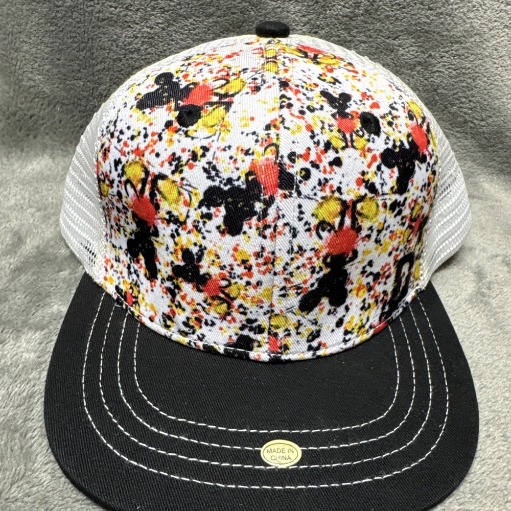 Dekk'd Mickey Toddlers Trucker Hat Adjustable Snap Back Mesh Splatter